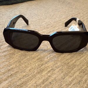 Prada Black Oversized Geometric Sunglasses